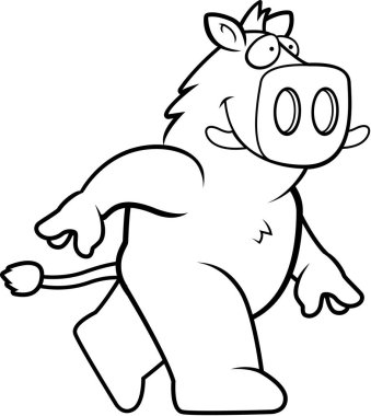 Çizgi film domuzu yürüyüş