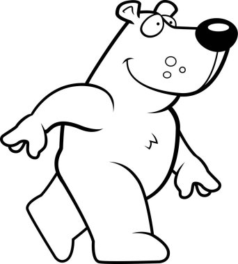 karikatür ayı yürüyüş