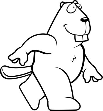 Çizgi film Beaver yürüyüş