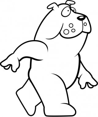 Çizgi film Bulldog yürüyüş