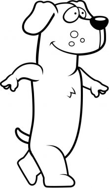 Çizgi film Dachshund yürüyüş