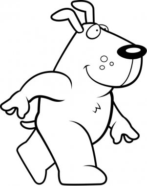 Karikatür köpek yürüyüş