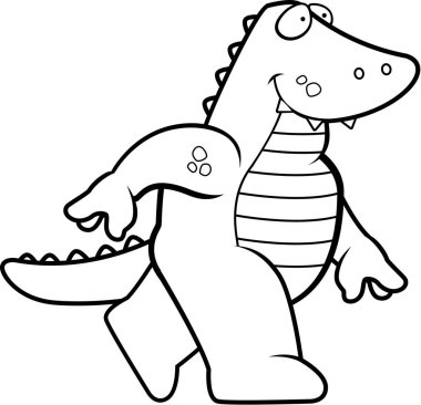 Çizgi film timsah yürüyüş