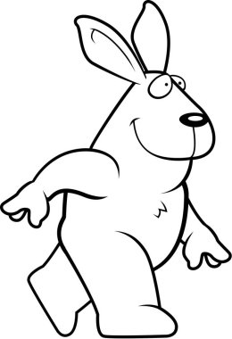 Karikatür tavşan yürüyüş