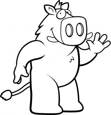 Çizgi film domuzu sallayarak