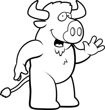 Çizgi film Buffalo sallayarak