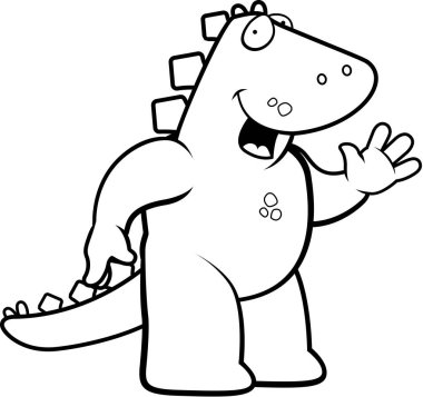 Çizgi film dinozor sallayarak