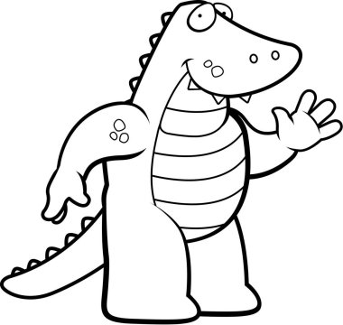 Çizgi film timsah sallayarak