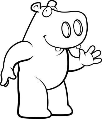 Çizgi film Hippo sallayarak