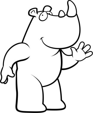 Çizgi film Rhino sallayarak