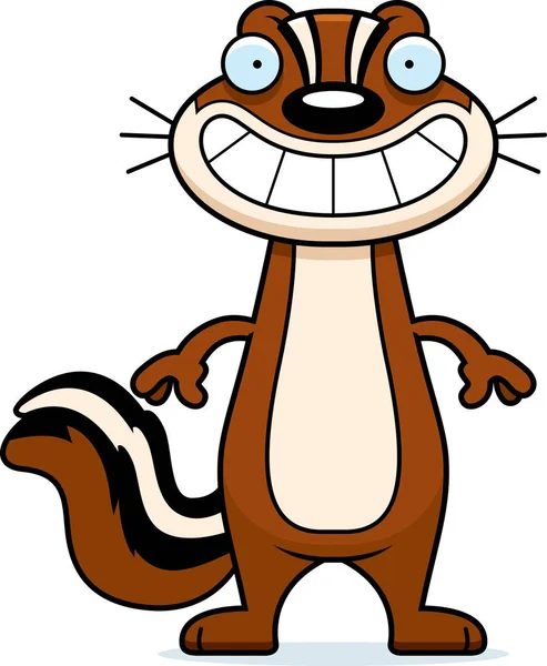 Happy Cartoon Chipmunk — Stock Vector