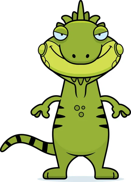 Iguana de dibujos animados Sly — Vector de stock