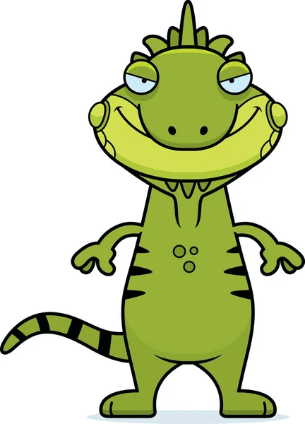 Sly Cartoon Iguana — Stock Vector