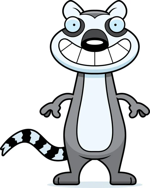 Šťastný karikatura Lemur — Stockový vektor