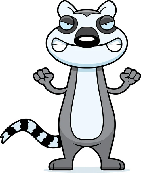 Kartun Marah Lemur - Stok Vektor