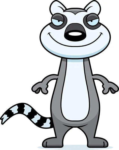 Sly Cartoon Lemur — Stock Vector
