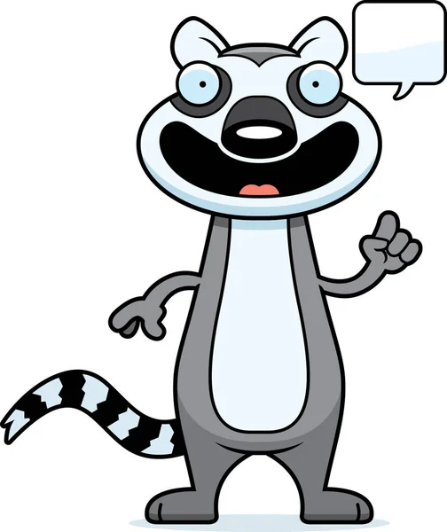 Cartoon Lemur talar — Stock vektor