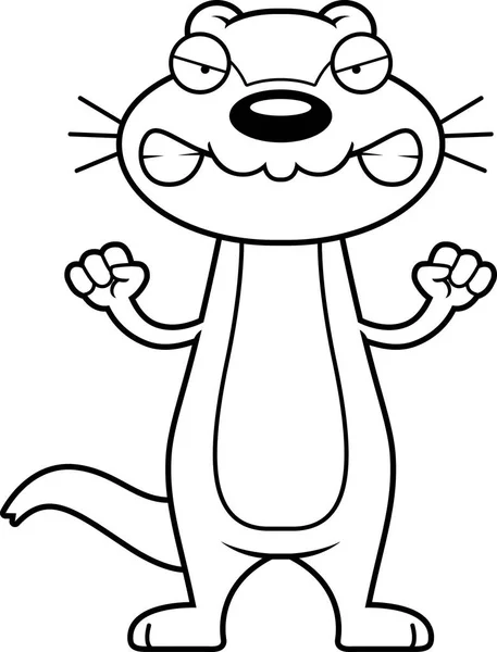 Сердитий мультфільм Otter — стоковий вектор