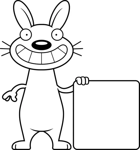 Tecknad kanin tecken — Stock vektor