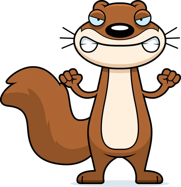 Angry Cartoon Squirrel — Stock Vector