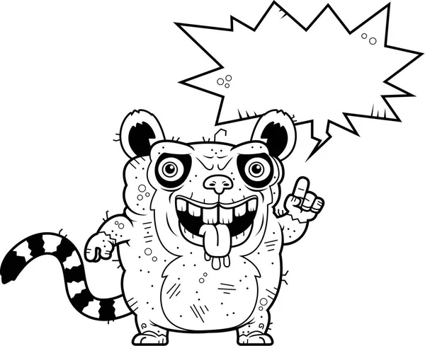 Feo Lemur hablando — Vector de stock