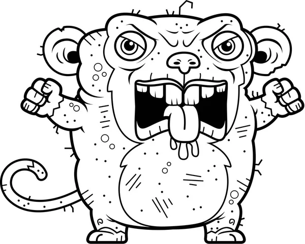 Kızgın çirkin maymun — Stok Vektör