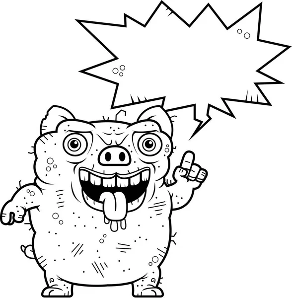 Sale porc qui parle. — Image vectorielle
