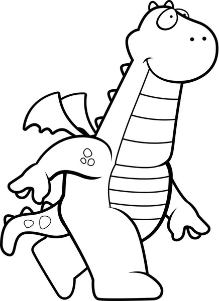 Cartoon Dragon promenader — Stock vektor