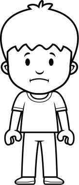 Çizgi film çocuğu üzgün