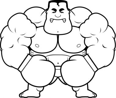 Çizgi film boksör kızgın