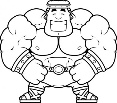 Gülümseyen karikatür Herkül