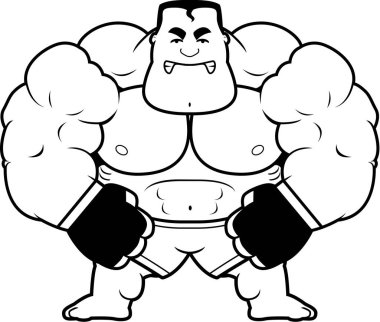 Çizgi film Mma savaşçı kızgın