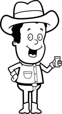 Çizgi film kovboy içki