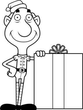 Karikatür Noel Elf Hediyelik