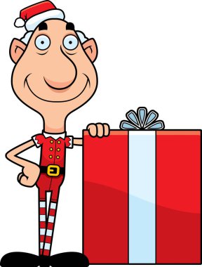 Karikatür Noel Elf Hediyelik