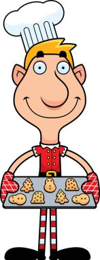 Karikatür Noel Elf kurabiyeleri