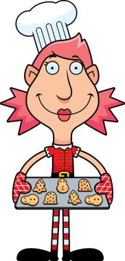 Karikatür Noel Elf kurabiyeleri