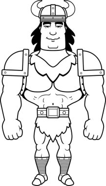 Çizgi film barbar gülümseyen