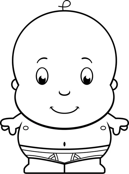 Fralda de bebê dos desenhos animados — Vetor de Stock
