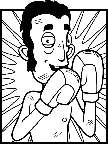 Cartoon Boxer lotta — Vettoriale Stock