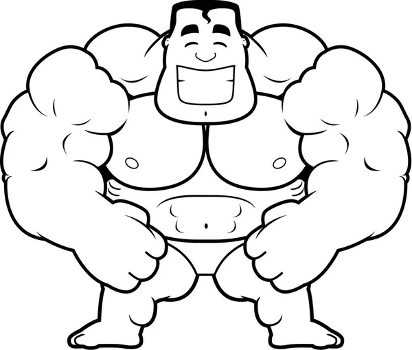 Cartoon-Bodybuilder biegsam — Stockvektor