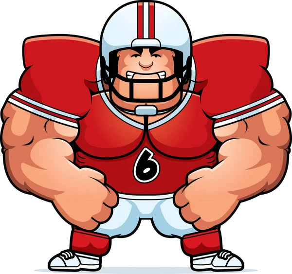 Angry Cartoon Football Player — Stock Vector