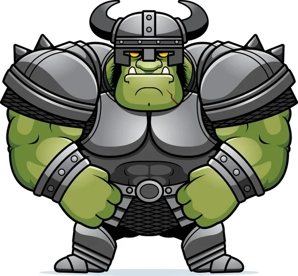 Bande dessinée Orc Armure — Image vectorielle