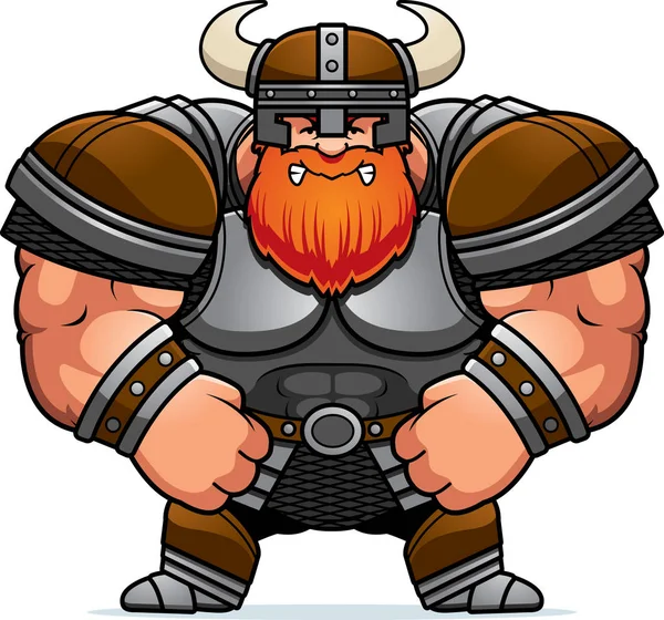Caricatura enojada Viking — Vector de stock