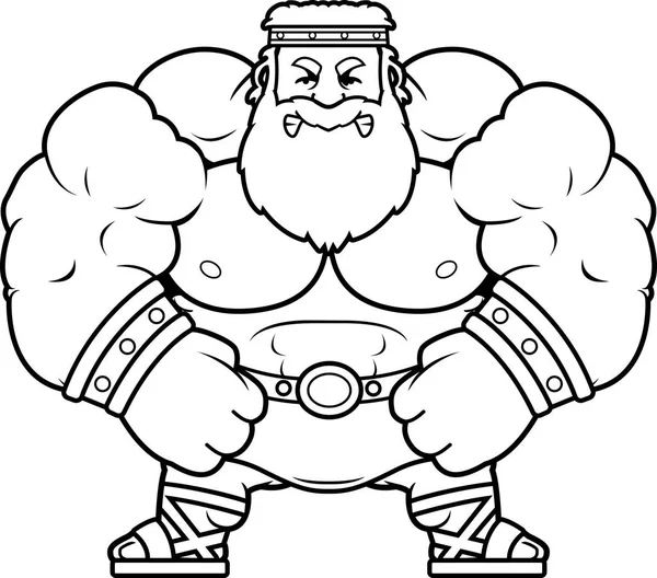 Dibujos animados enojado Zeus — Vector de stock