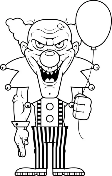 Payaso malvado de dibujos animados — Archivo Imágenes Vectoriales