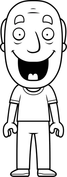Homem dos desenhos animados sorrindo — Vetor de Stock