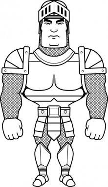 Çizgi film Knight ayakta