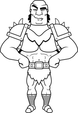 Kendine güvenen karikatür ork