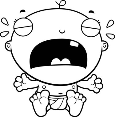 Çizgi film bebek çocuk ağlıyor